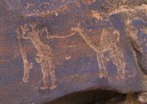 Petroglyph Bonanza, Man leading Camel