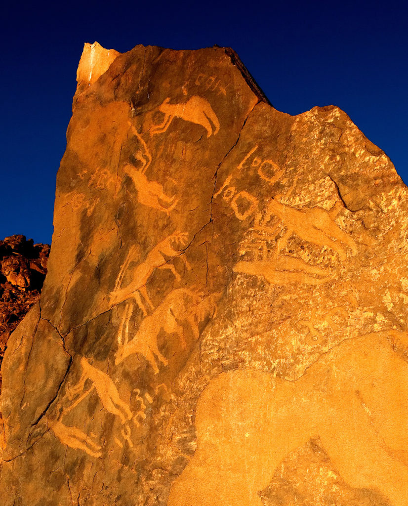 Split Rock Oryxes - Arabian Rock Art Heritage